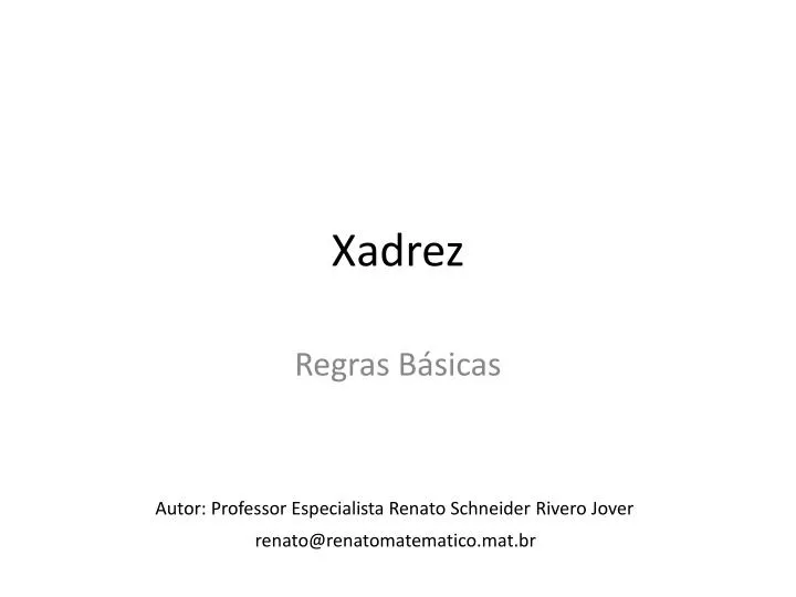 PPT - XADREZ PowerPoint Presentation, free download - ID:6986417