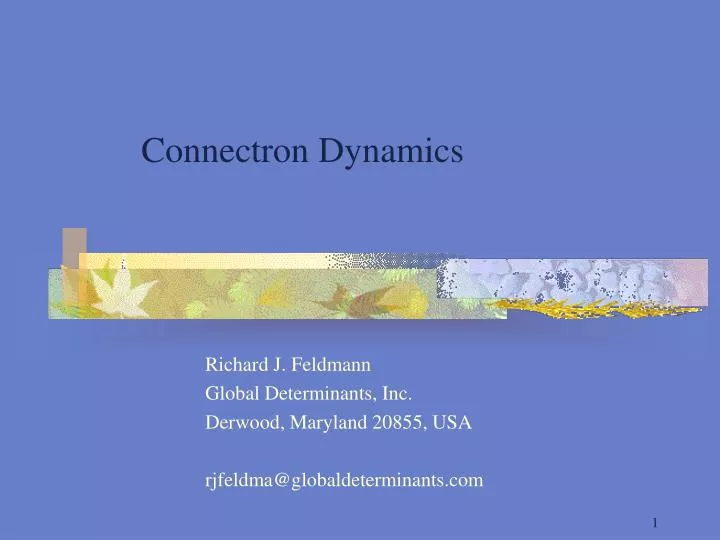 connectron dynamics