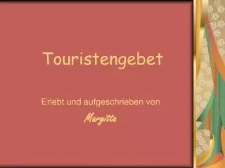 touristengebet