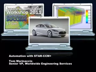 Automation with STAR-CCM+ Tom Marinaccio Senior VP, Worldwide Engineering Services