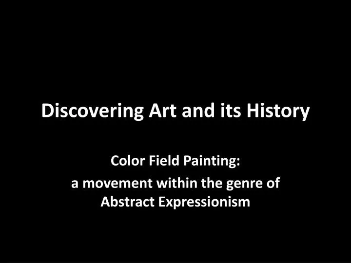 discovering art and its history
