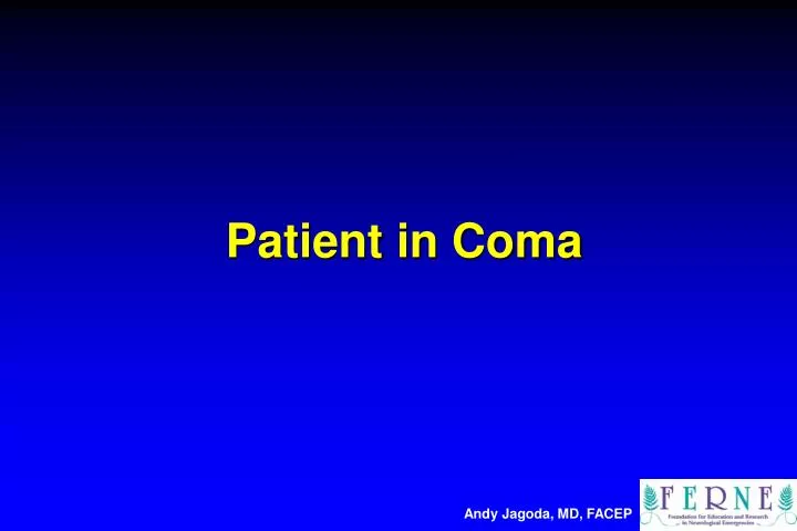 patient in coma