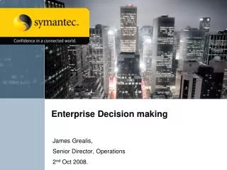 Enterprise Decision making