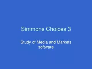 Simmons Choices 3