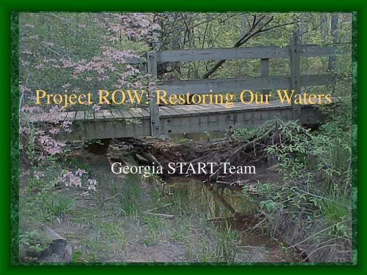 project row restoring our waters