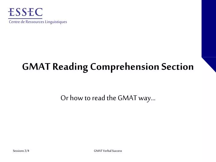 gmat reading comprehension section