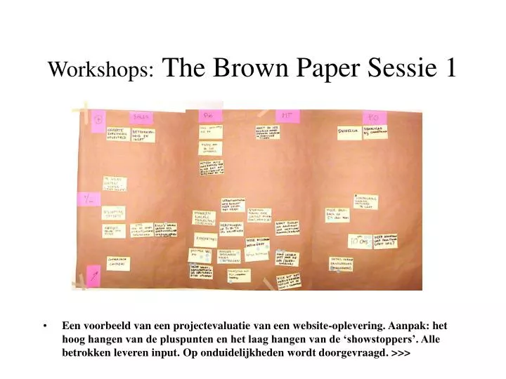 workshops the brown paper sessie 1