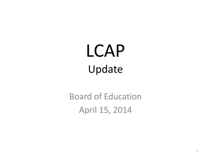 lcap update