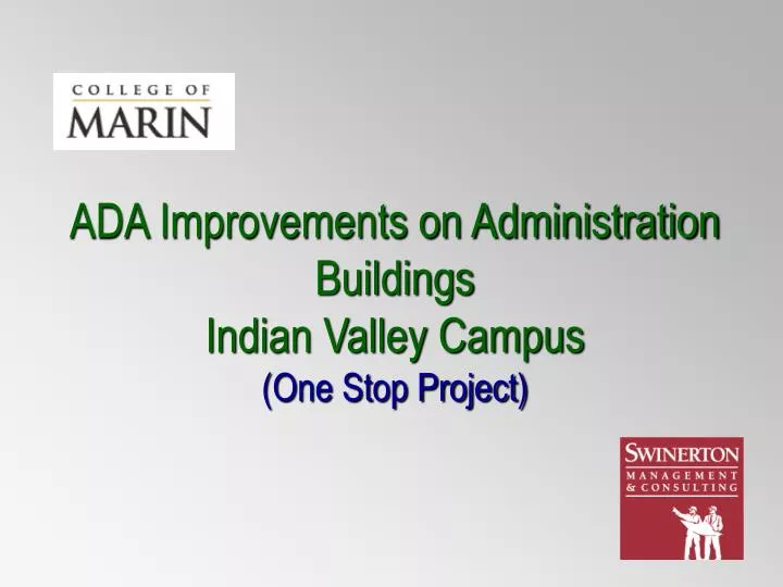 ada improvements on administration buildings indian valley campus one stop project