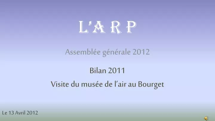 assembl e g n rale 2012