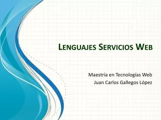 lenguajes servicios web