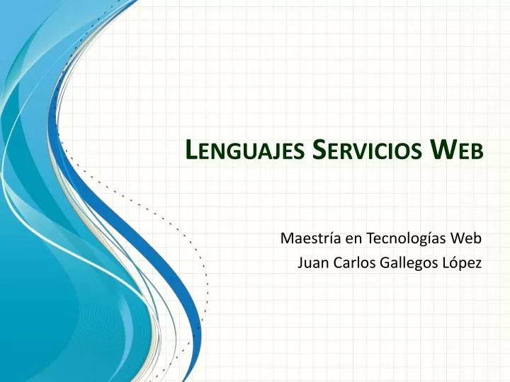 lenguajes servicios web