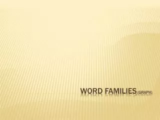 Word Families (Graph)