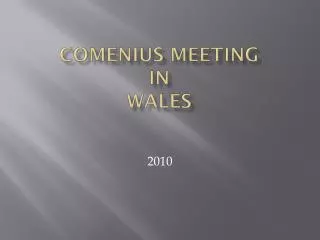 Comenius meeting in Wales