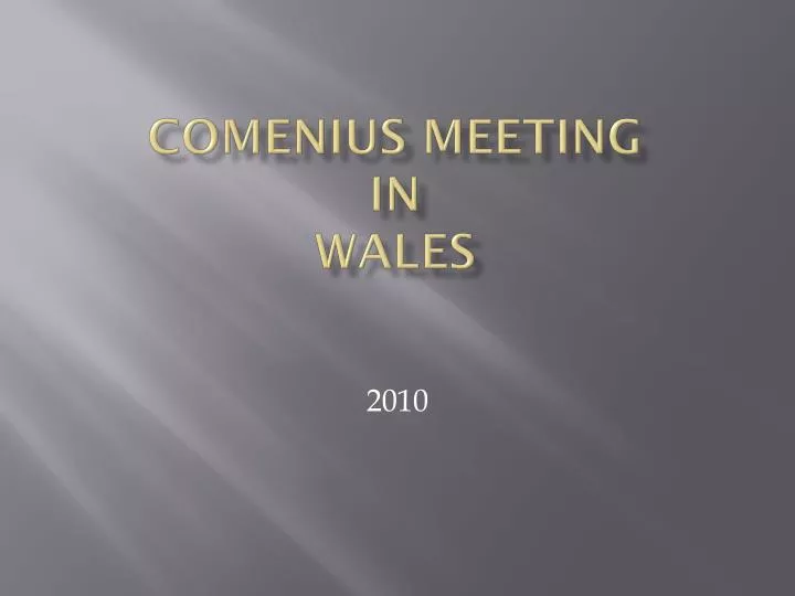 comenius meeting in wales