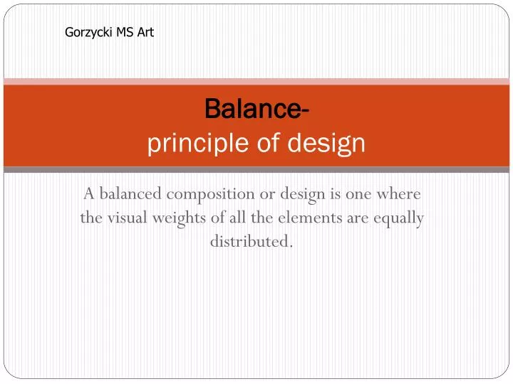 balance principle of design