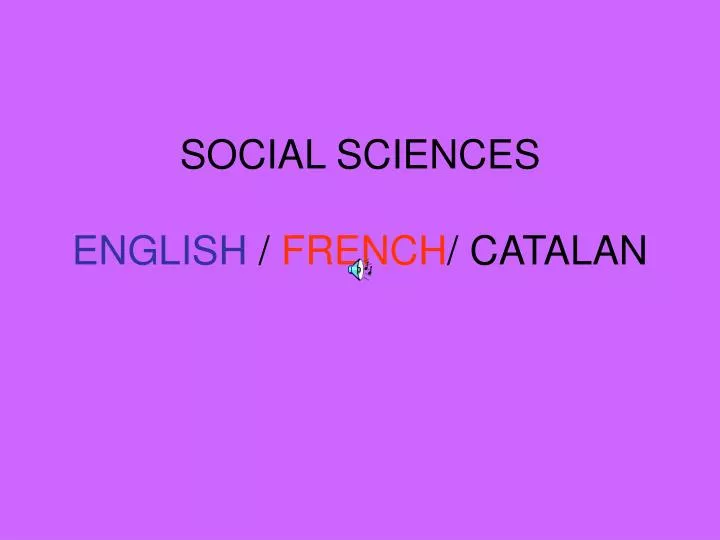 social sciences english french catalan