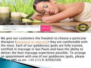 Best massage therapist in sao Paulo | Tantric Massage Sao Pa