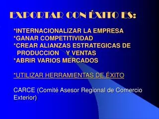 exportar con xito es