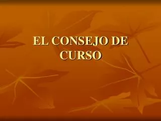 el consejo de curso