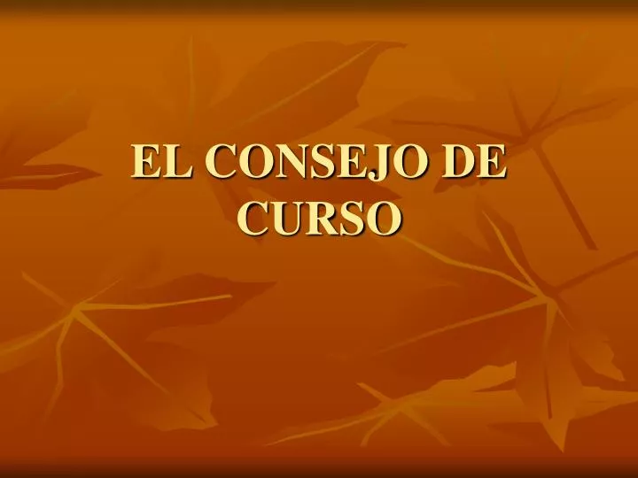 el consejo de curso