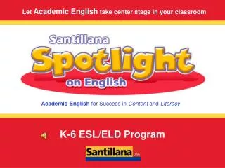 K-6 ESL/ELD Program