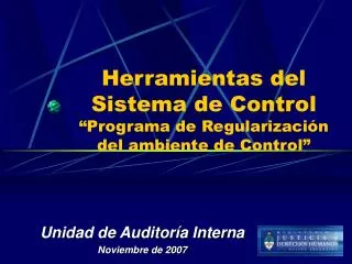 herramientas del sistema de control programa de regularizaci n del ambiente de control