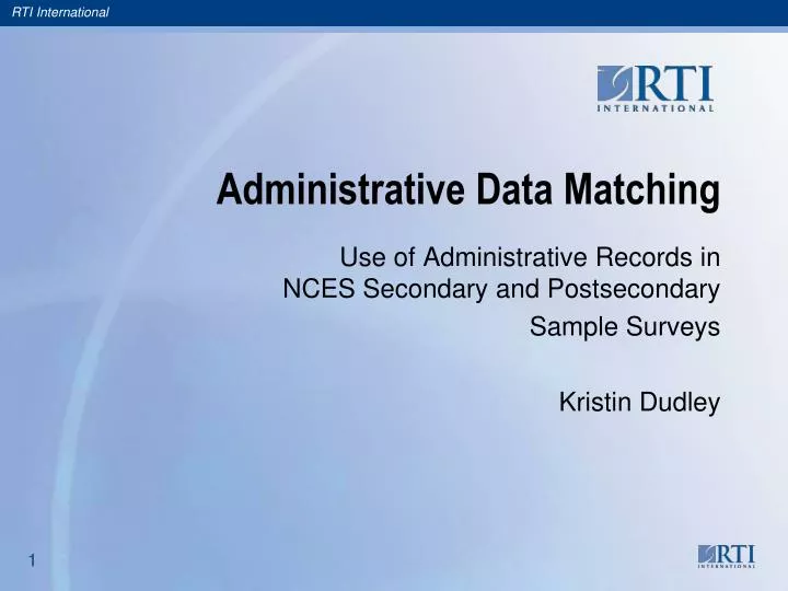 administrative data matching