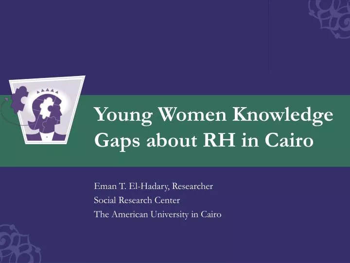 young women knowledge gaps about rh in cairo