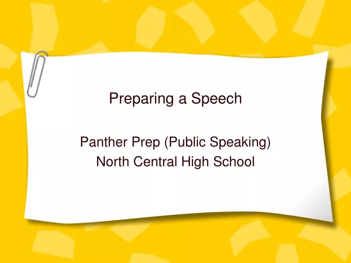 preparing a speech