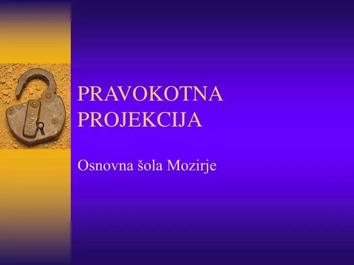 pravokotna projekcija