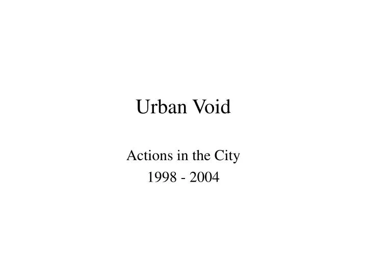 urban void