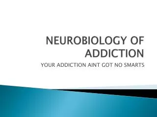 NEUROBIOLOGY OF ADDICTION