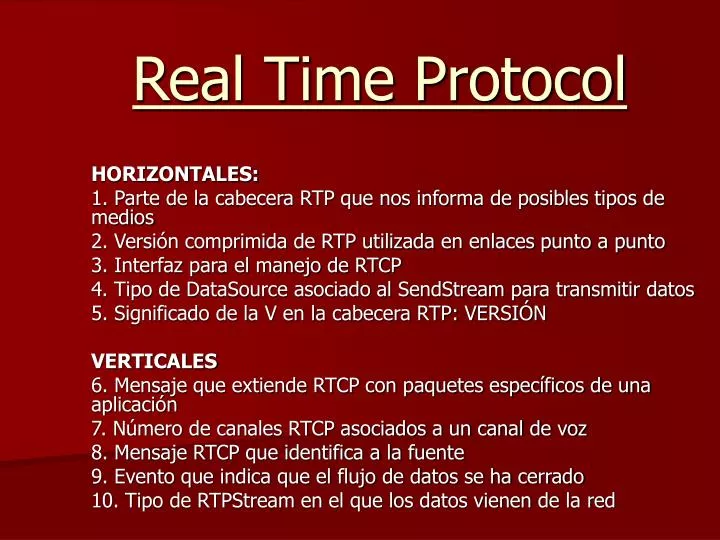 real time protocol