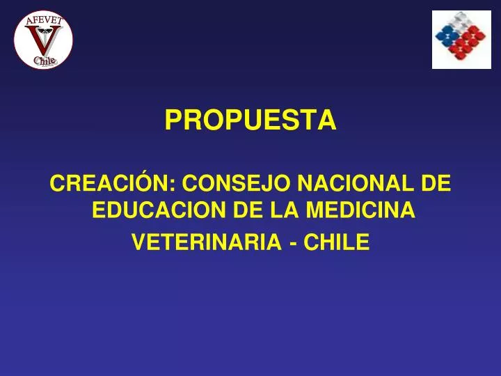 propuesta creaci n consejo nacional de educacion de la medicina veterinaria chile