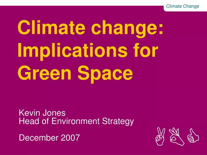 kevin jones head of environment strategy december 2007