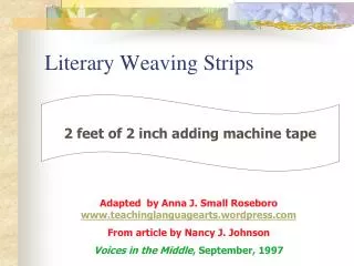 Literary Weaving Strips