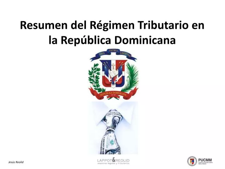 resumen del r gimen tributario en la rep blica dominicana