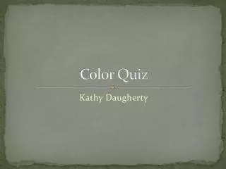 Color Quiz