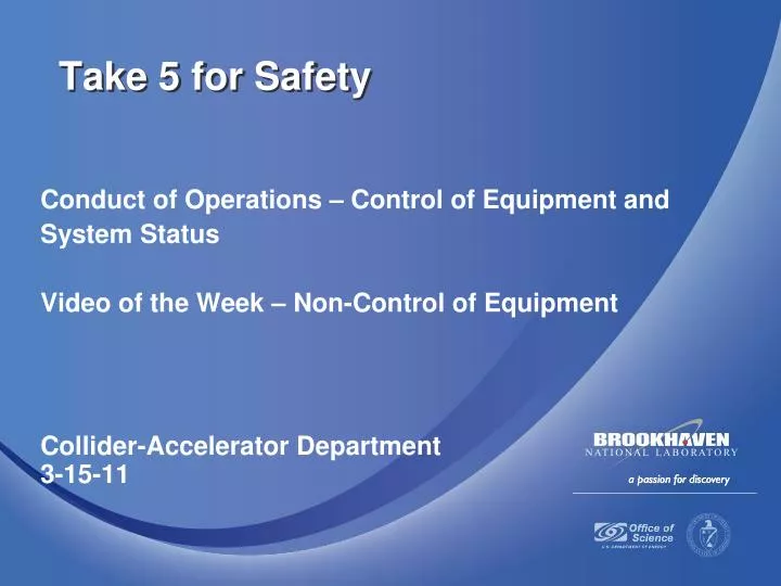 take 5 for safety