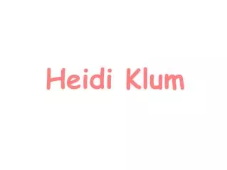 heidi klum