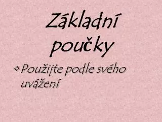 z kladn pou ky