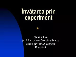nv area prin experiment