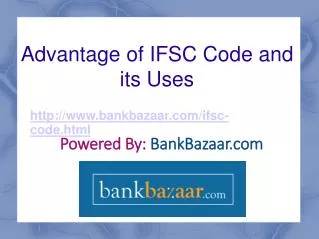 IFSC Code and its advantages
