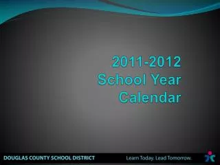 2011-2012 School Year Calendar