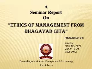 A Seminar Report On