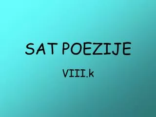 sat poezije