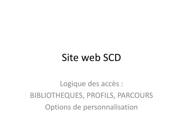 site web scd