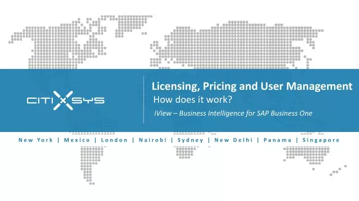 licensing pricing and user management how does it work