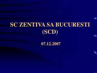 sc zentiva sa bucuresti scd